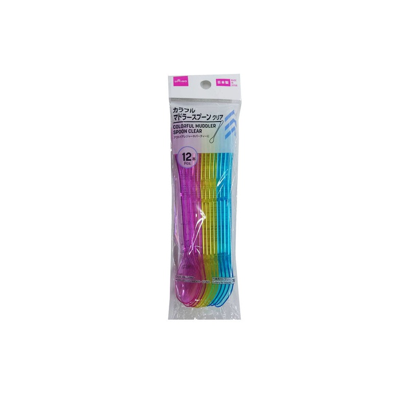 Colorful Muddler Spoon Clear