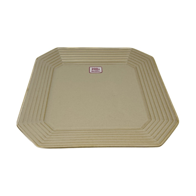 Plate Octagon Ivory 8.66in