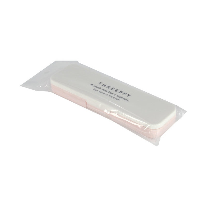 Chopstick and Spork Set with Silent Case Light Pink