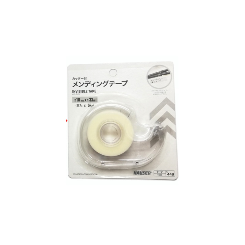 Invisible Tape with Cutter 18mm x 3mm