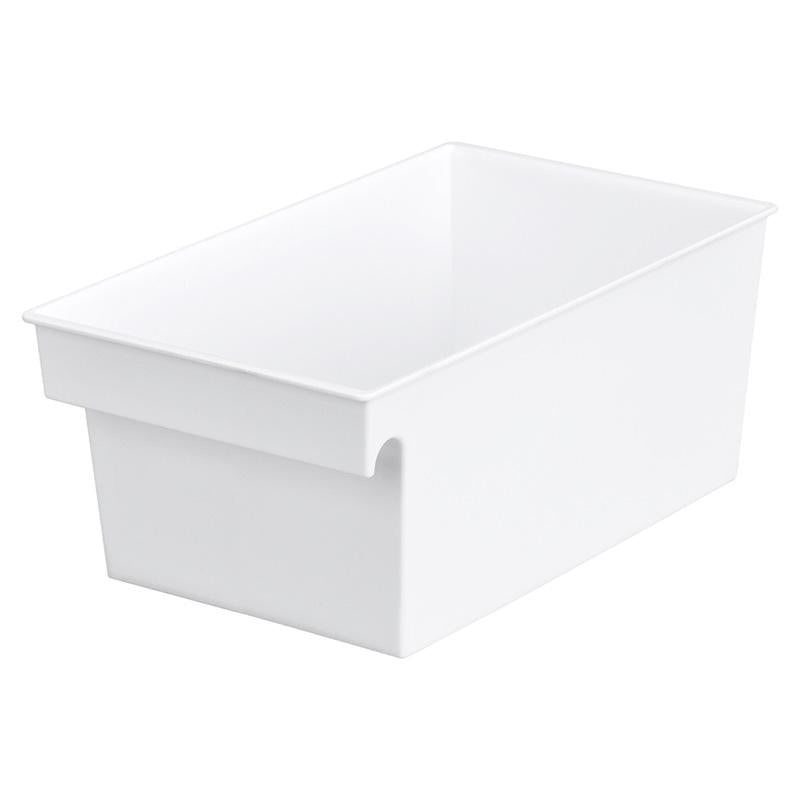 Plastic Simple Storage Basket Wide White