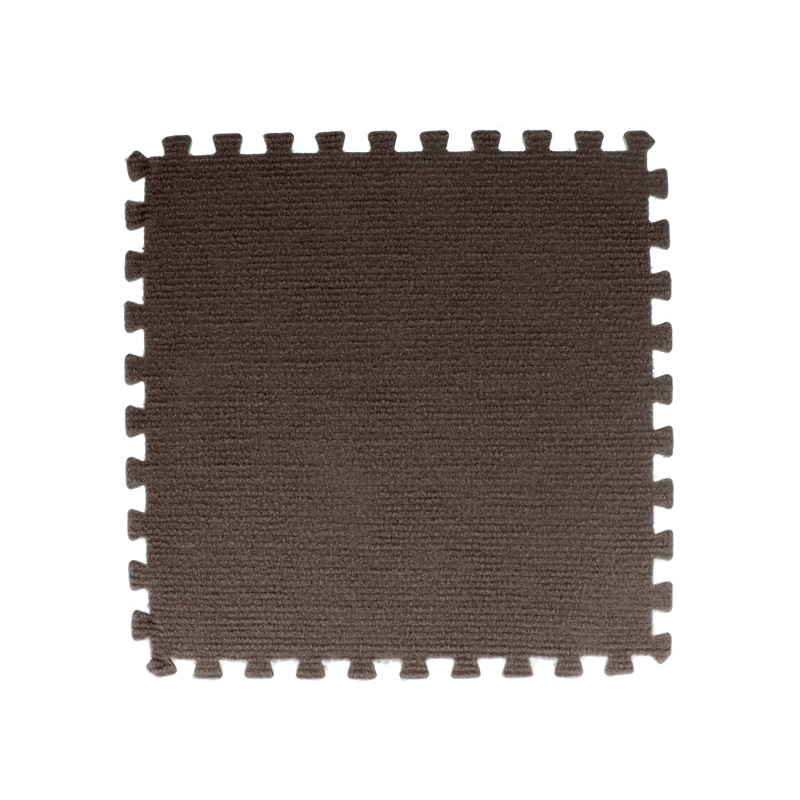 Puzzle Mat Carpet Type Brown