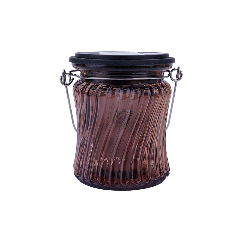 Solar Powered Light Glass Bottle Amber