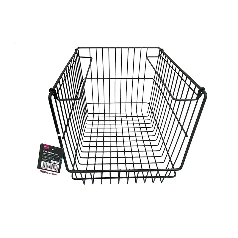 Wire Basket Black 26.5cm x 36cm x 24cm