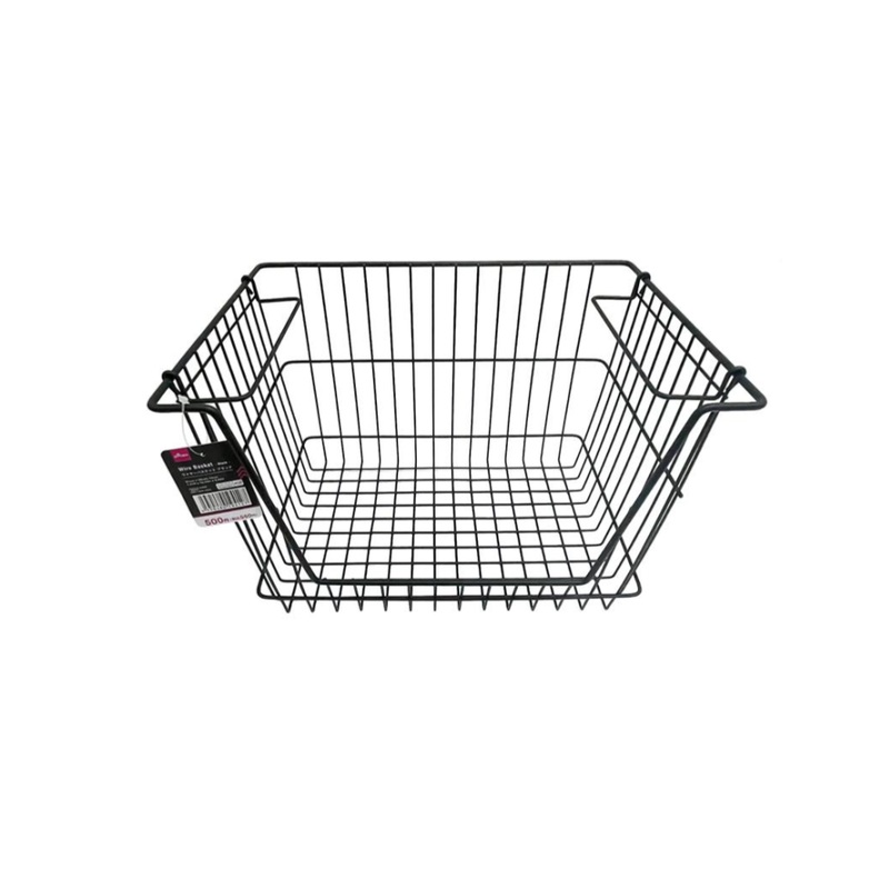 Wire Basket Black 37cm x 26cm x 24cm