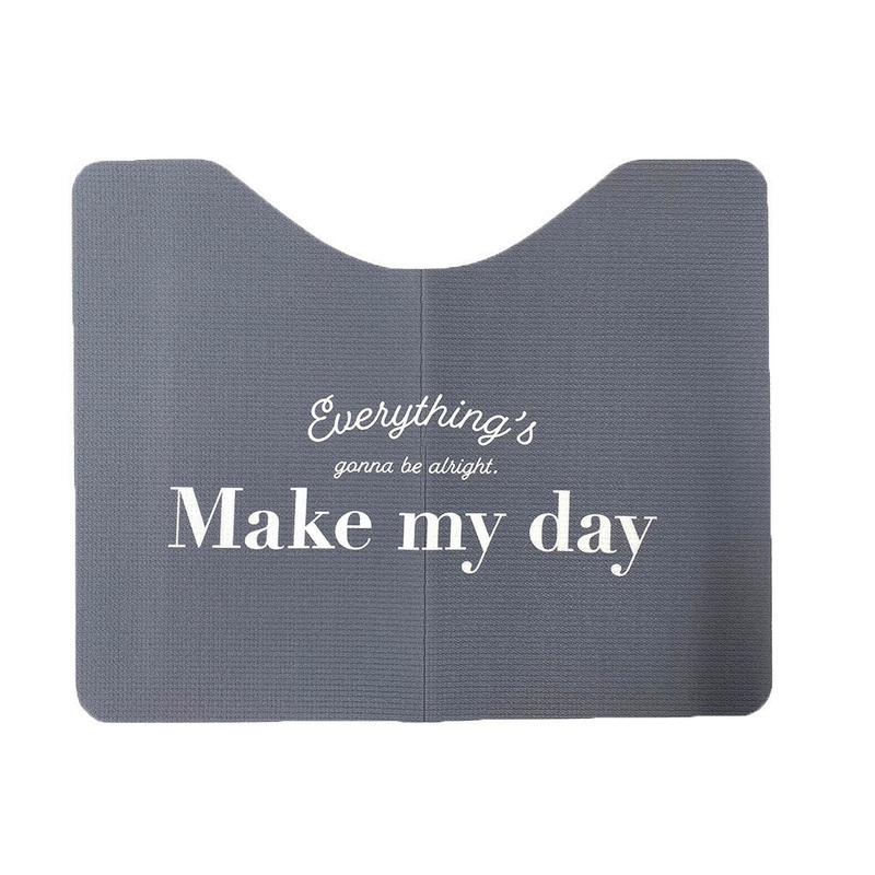 Quick Wipe Bathroom Mat Logo Grey