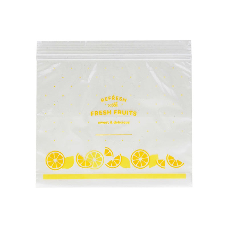 Gusseted Double Zipper Freezer Bags Fresh Fruits 8.66 in x 8.26in x 1.57in