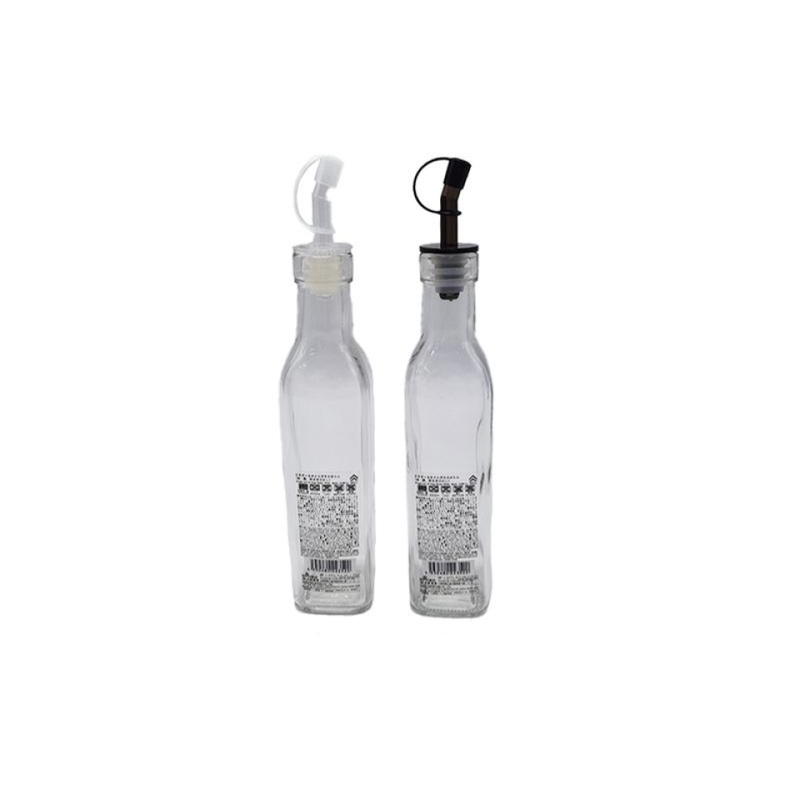 Vinegar and Oil Glass Bottle White/Black 280ml