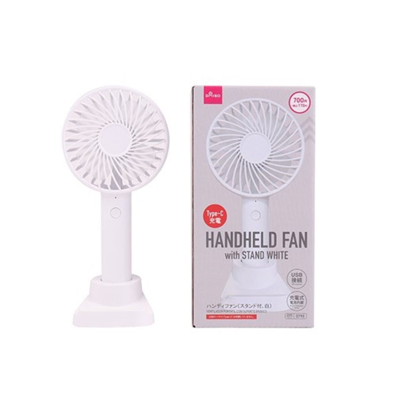 Handheld Fan with Stand White