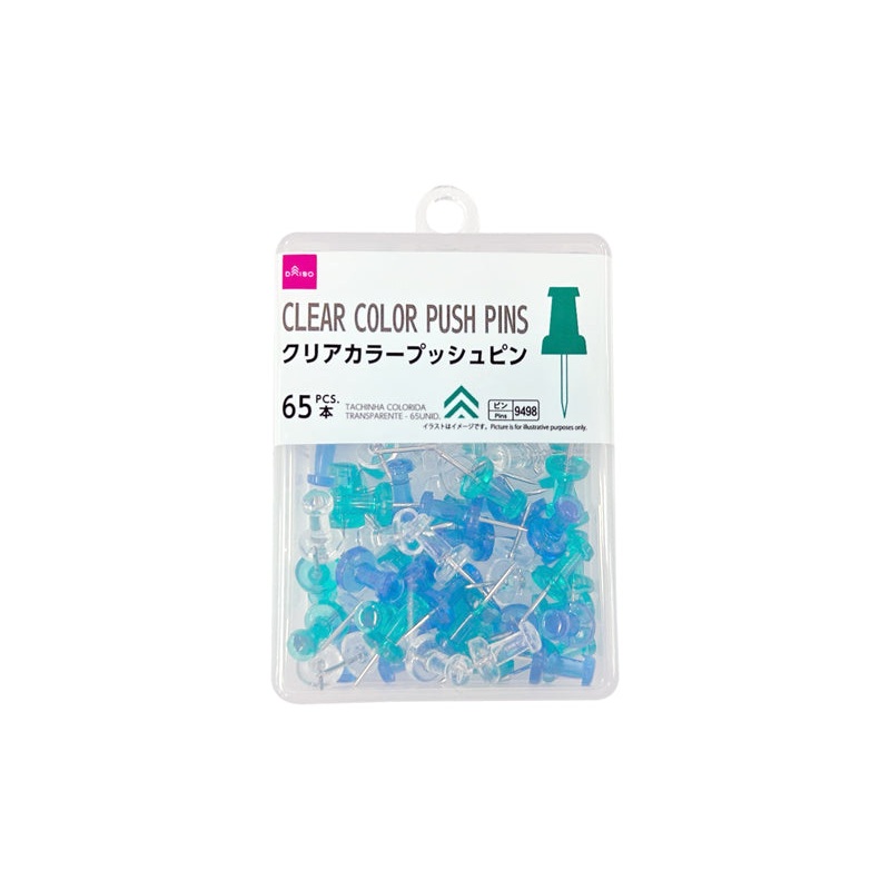 Clear Color Push Pins 65pcs