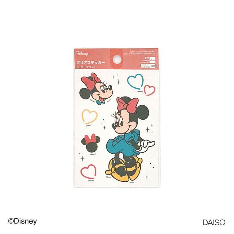 Clear Sticker Minnie Mouse