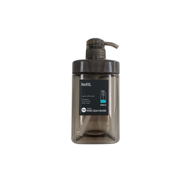 1DP Wide Mouth Pump Bottle 600ml Square Amber