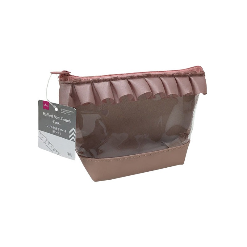 Favorite Pouch Ruffled Boat Pouch Pink