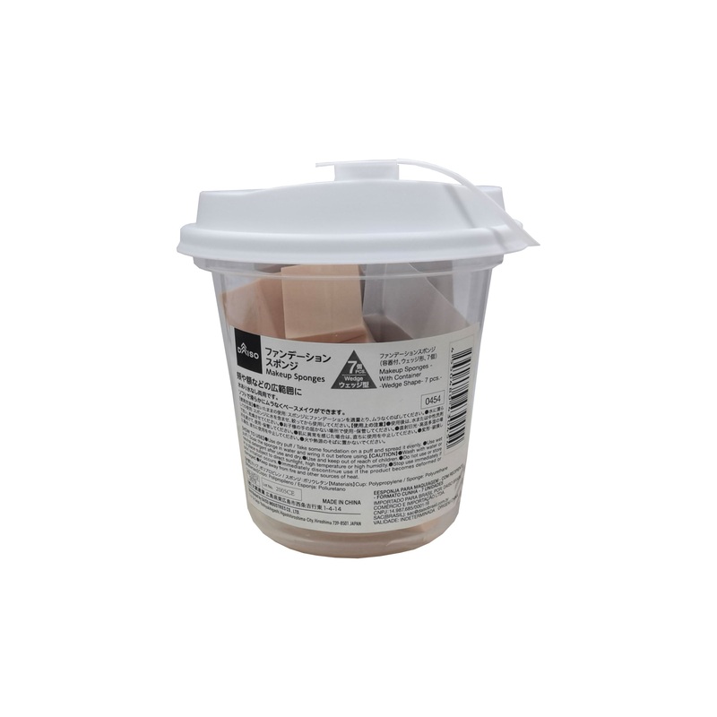 Makeup Sponges with Container Wedge Shape