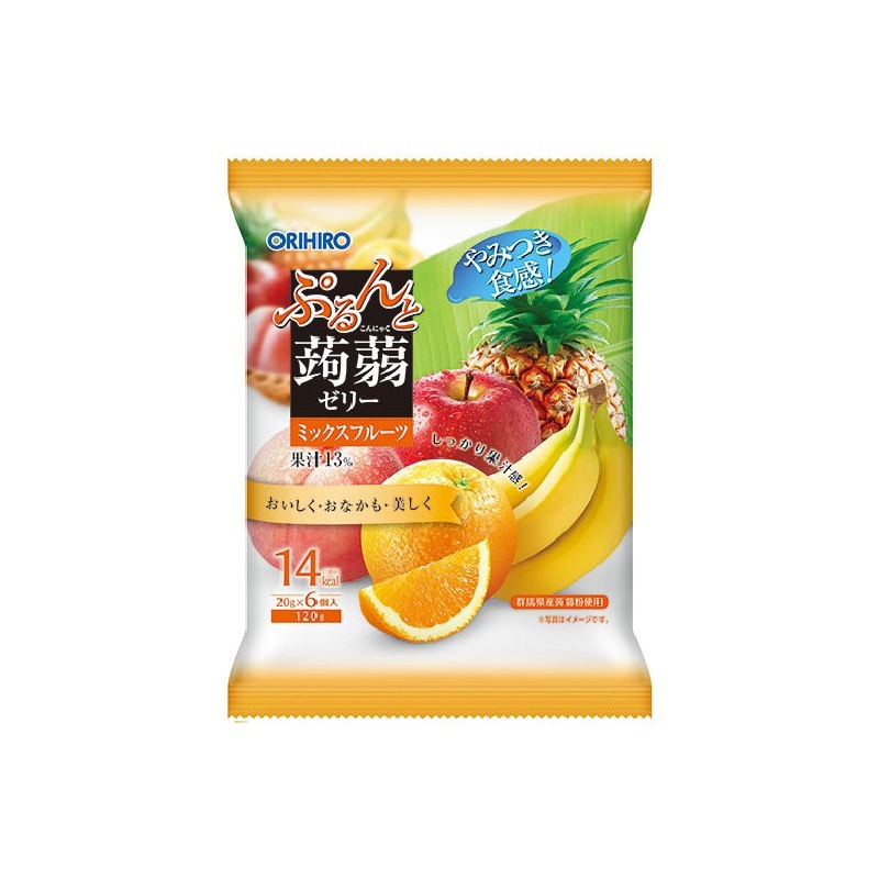 Orihiro Plandu Purun and Konjac Jelly Pouch Mix Fruits