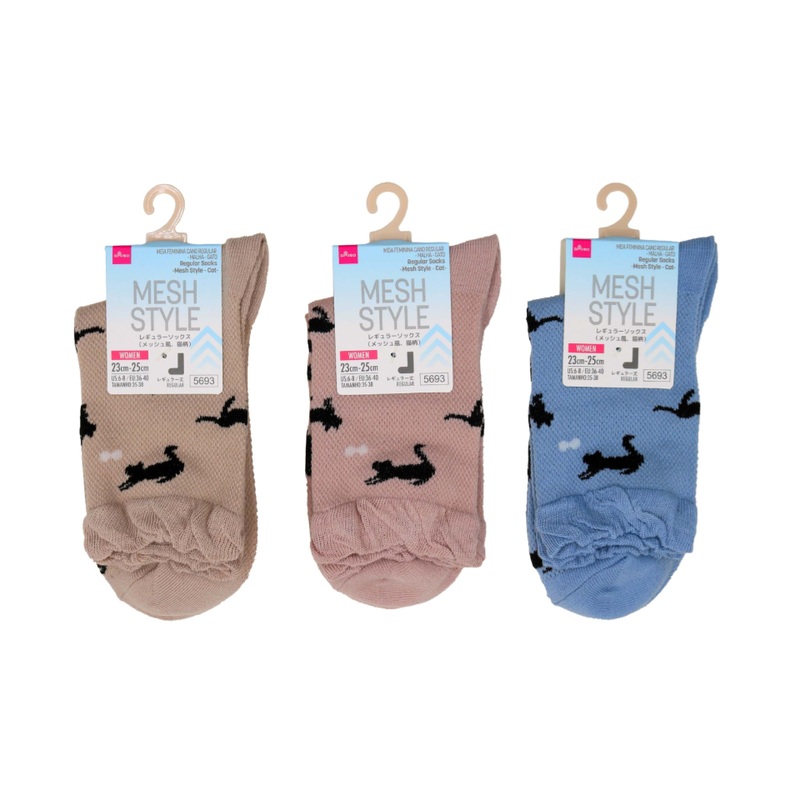 Regular Socks Mesh Style Cat
