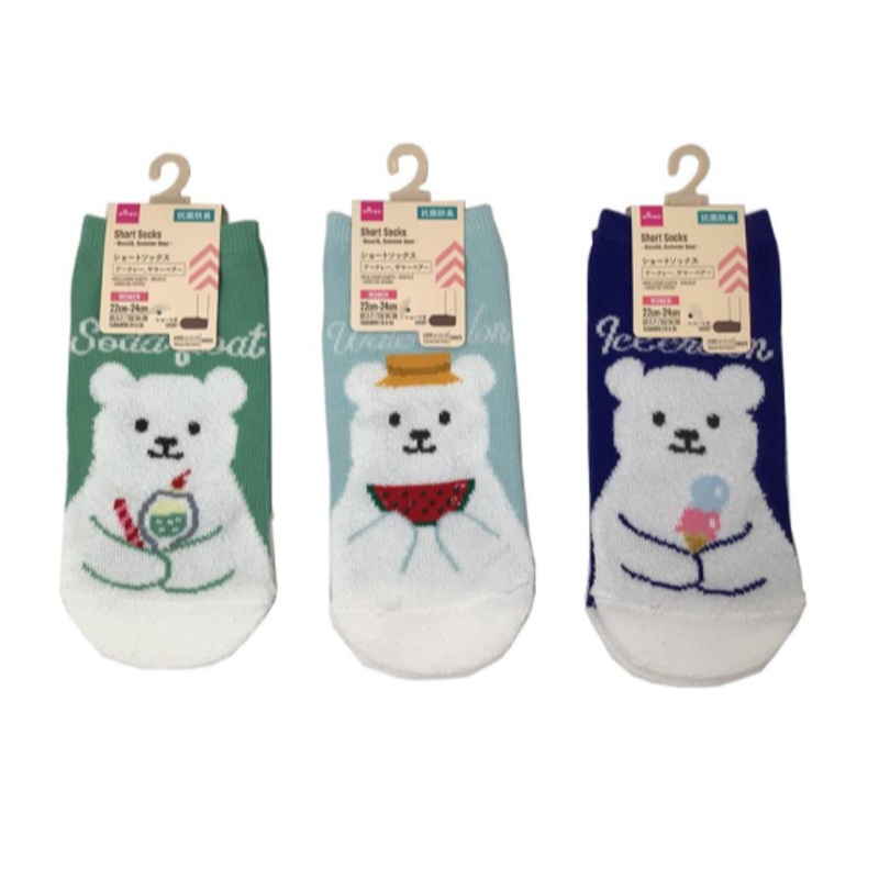 Short Socks Boucle Summer Bear