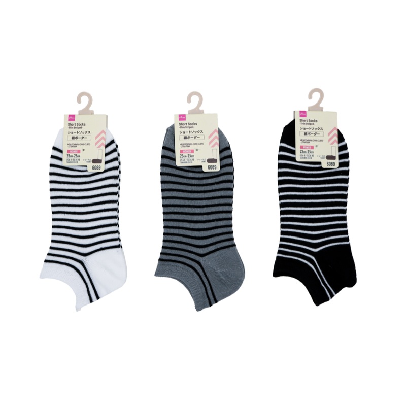 Short Socks Thin Striped