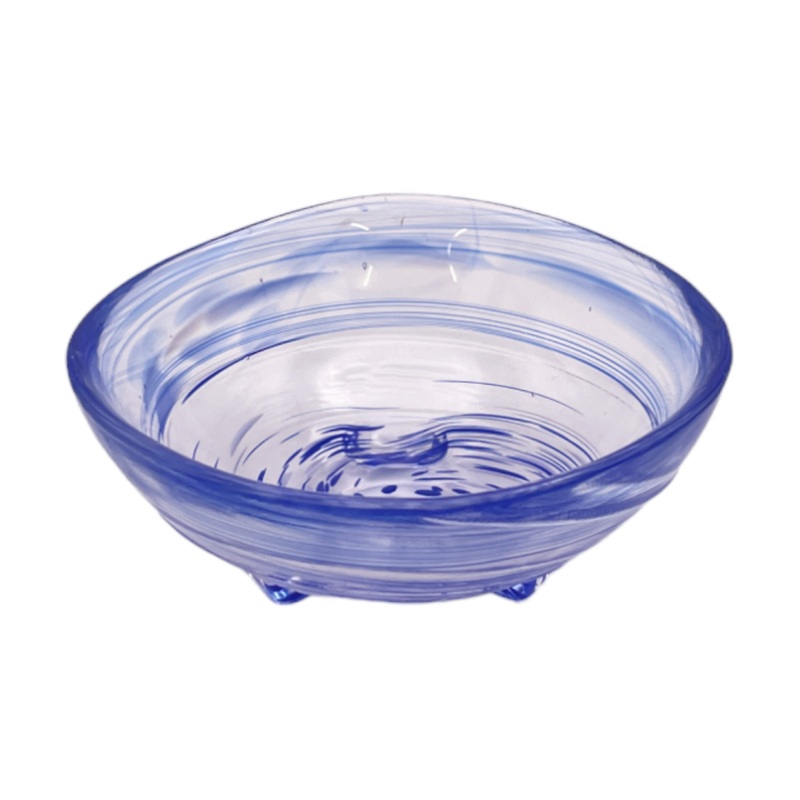 Colorful Dots Glass Mini Bowl Blue
