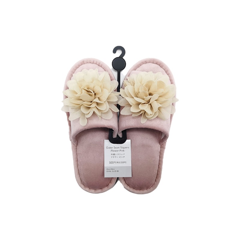 Outer Seam Slippers Flower Pink EU 35-38