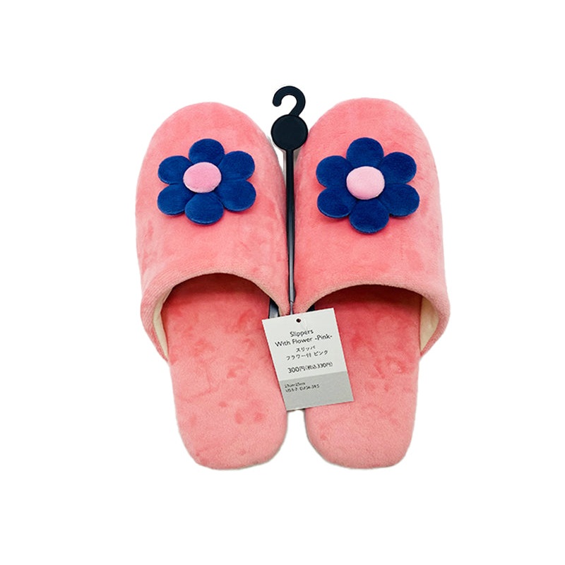 Slippers with Flower Pink