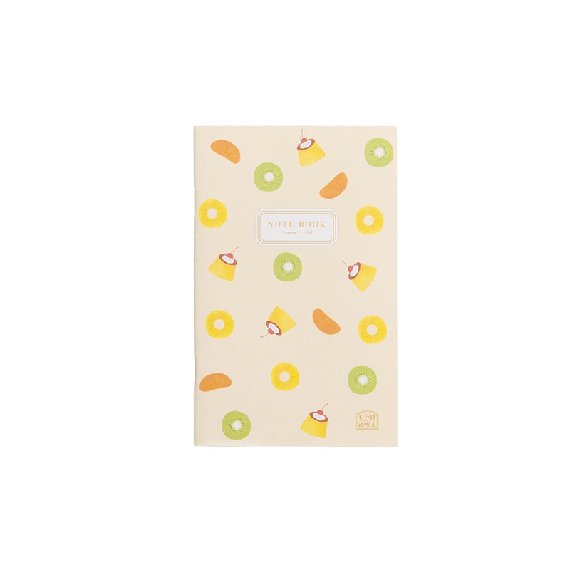 Notebook B7 Grid 3mm Retro Pudding