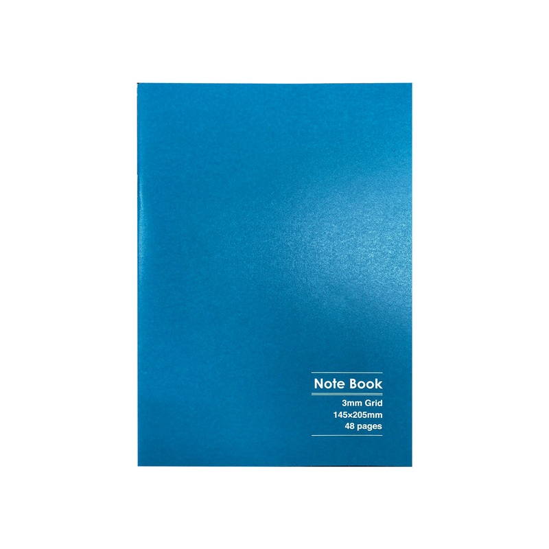 Retro Color Notebook A5 3mm Grid Blue