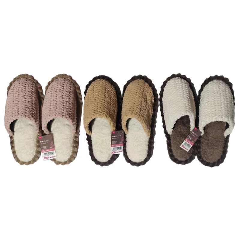 Outer Seam Slippers Fluffy Herringbone EU 35-38