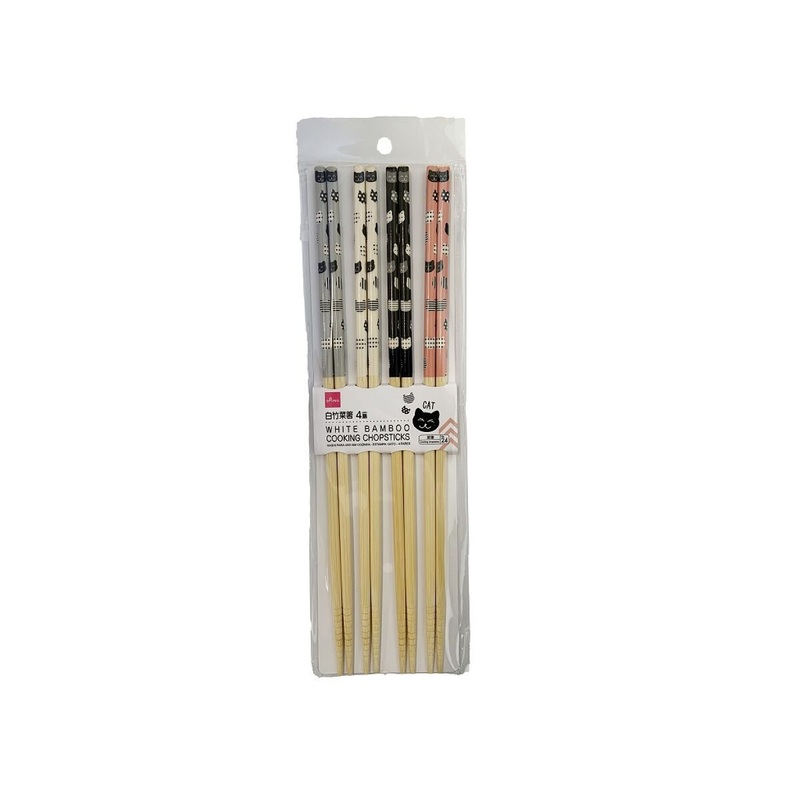 White Bamboo Cooking Chopstick Cat
