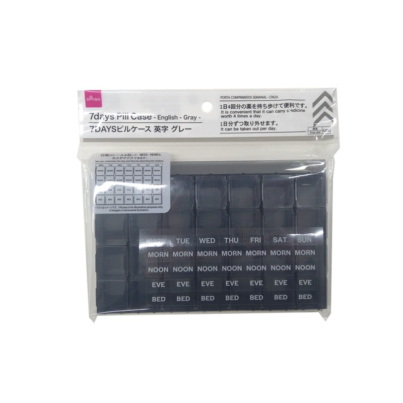 Seven Days Pill Case English Grey