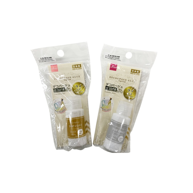 Decoupage Glue Top Coat Contains Glitter