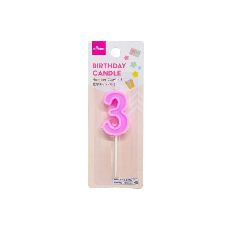 Number Candle  3