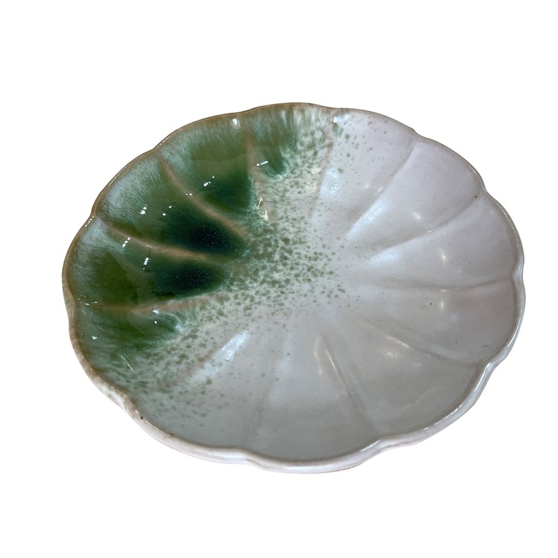 Ryokubuki Flower Plate 16cm x 3cm