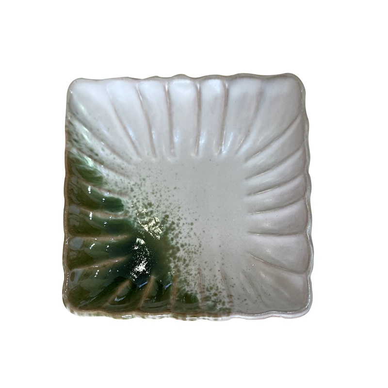 Ryokubuki Square Plate 15cm x 2.5cm