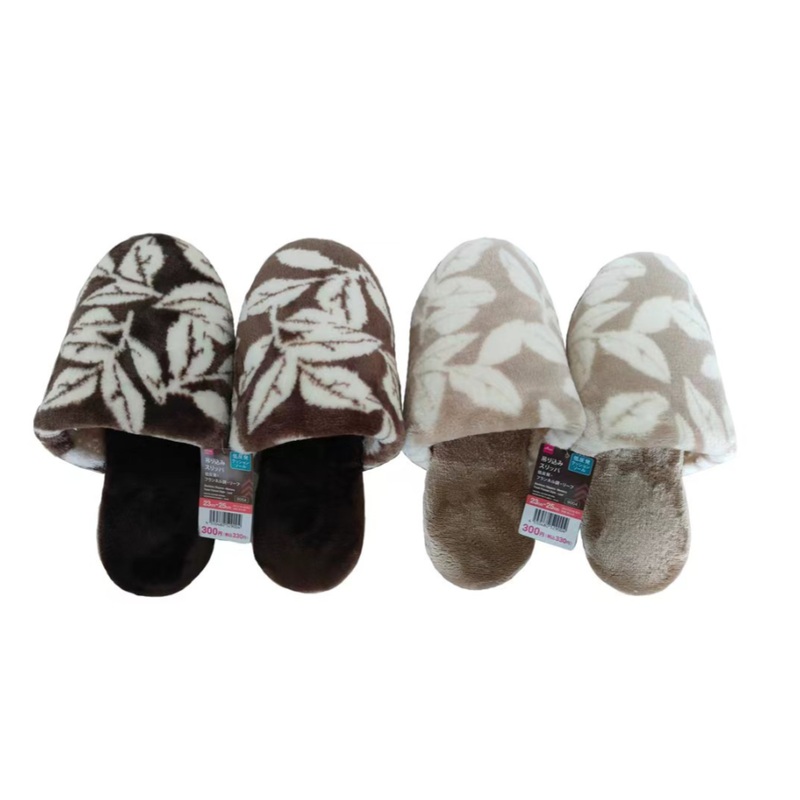 Backless Slippers Memory Foam Flannel Style Leaf EU 36-39.5