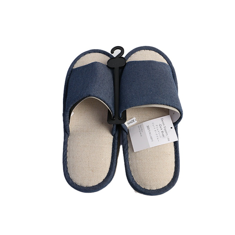 Denim Slippers Jute Dark Blue EU 40-43