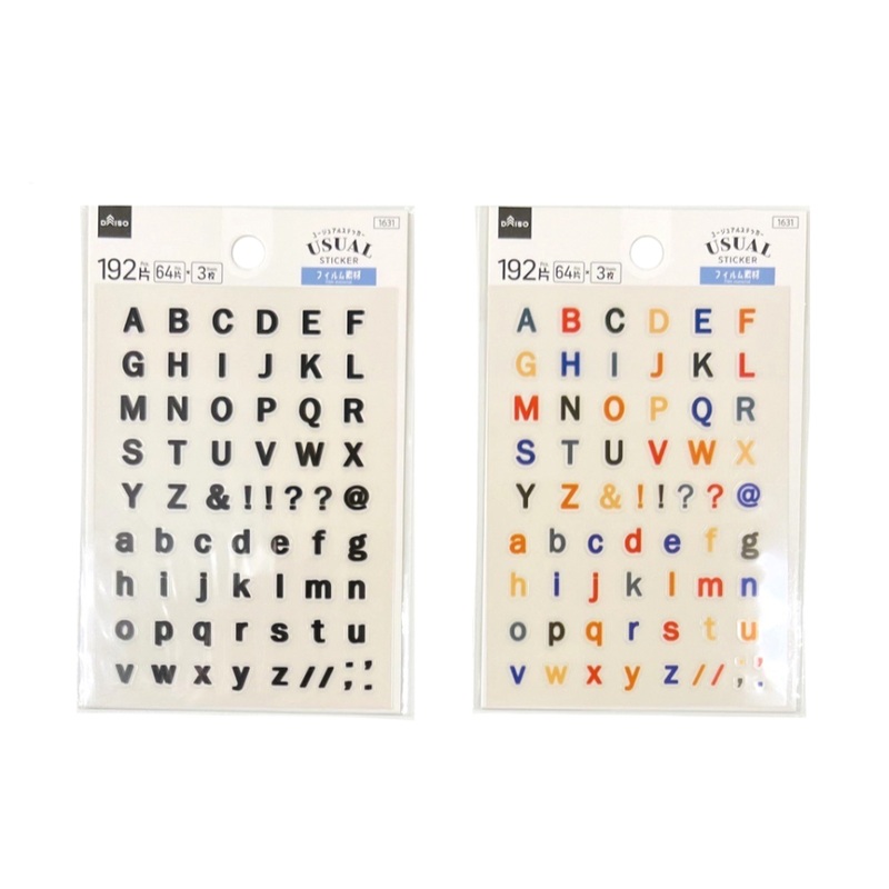 Usual Sticker Alphabet Gothic