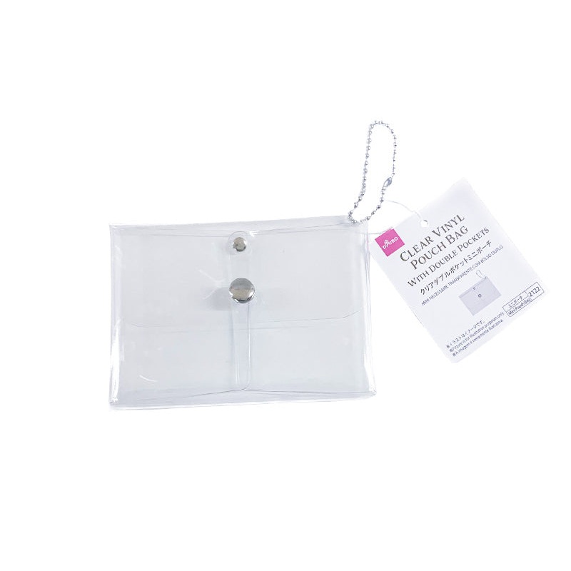 Clear Vinyl Pouch Bag with Double Pockets