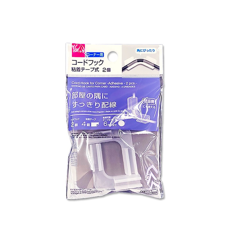 Cord Hook for Corner Adhesive