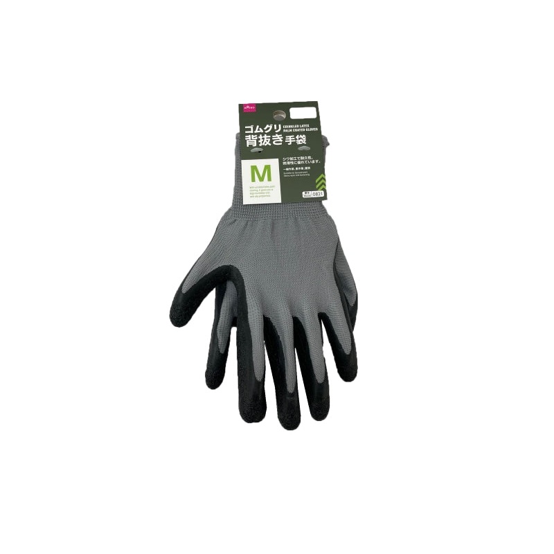 Crinkled Latex Palm Coated Gloves M size