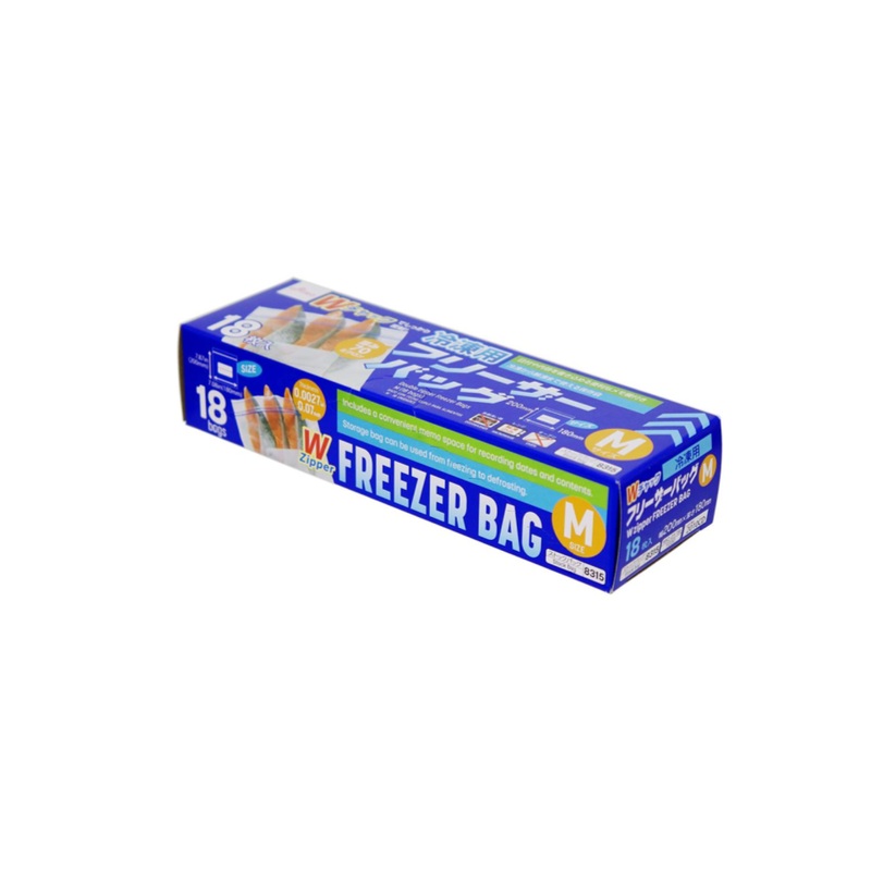 Double Zipper Freezer Bags M