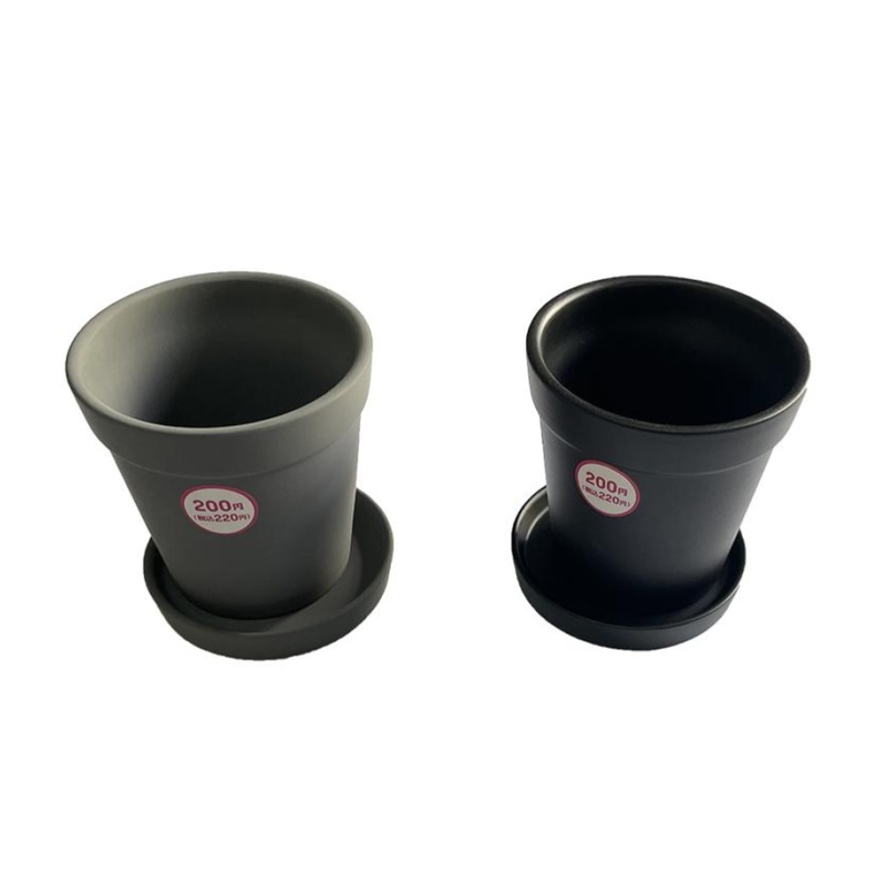 Flowerpot Simple Dark Series with Tray