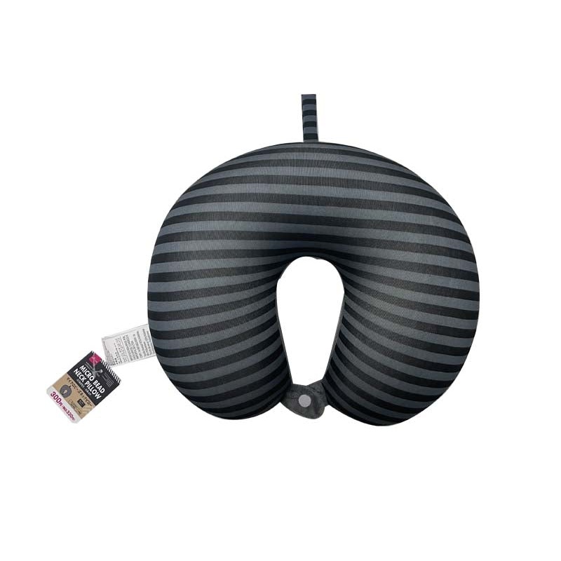 Micro Bead Neck Pillow Stripes Grey