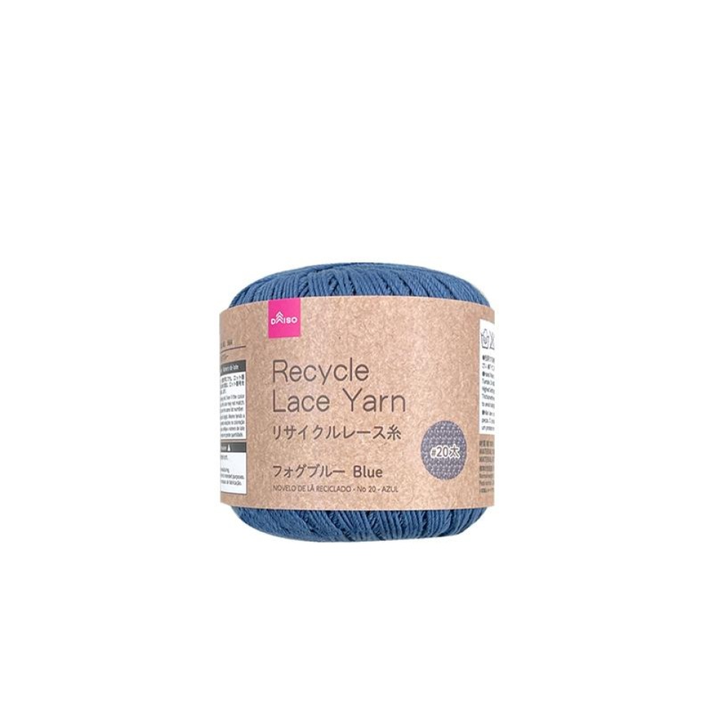Recycle Lace Yarn No. 20 Thick Blue