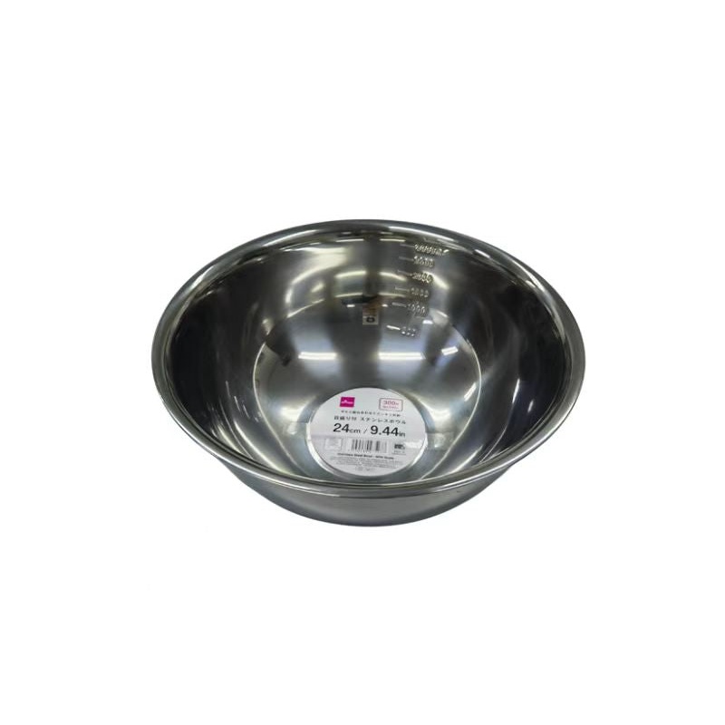 Stainless Steel Bowl 24cm with Scale