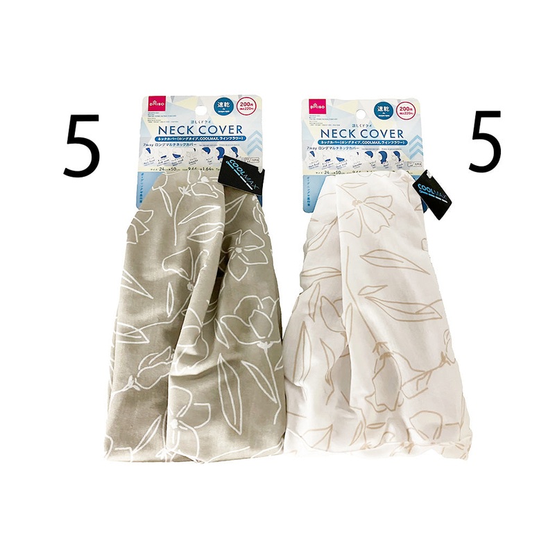 Neck cover (long type  COOLMAX  line flower  9.44inx1.64ft)
