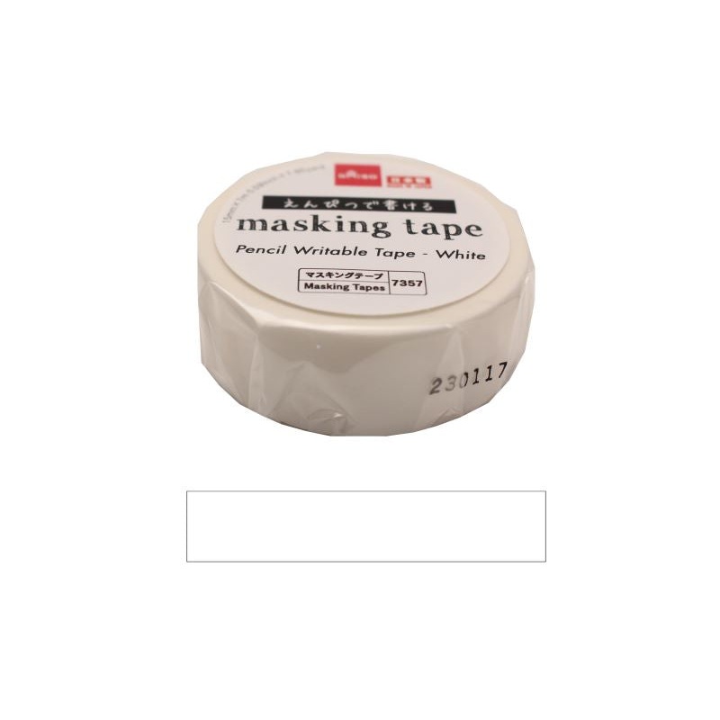 Masking Tape Pencil Writable Tape White