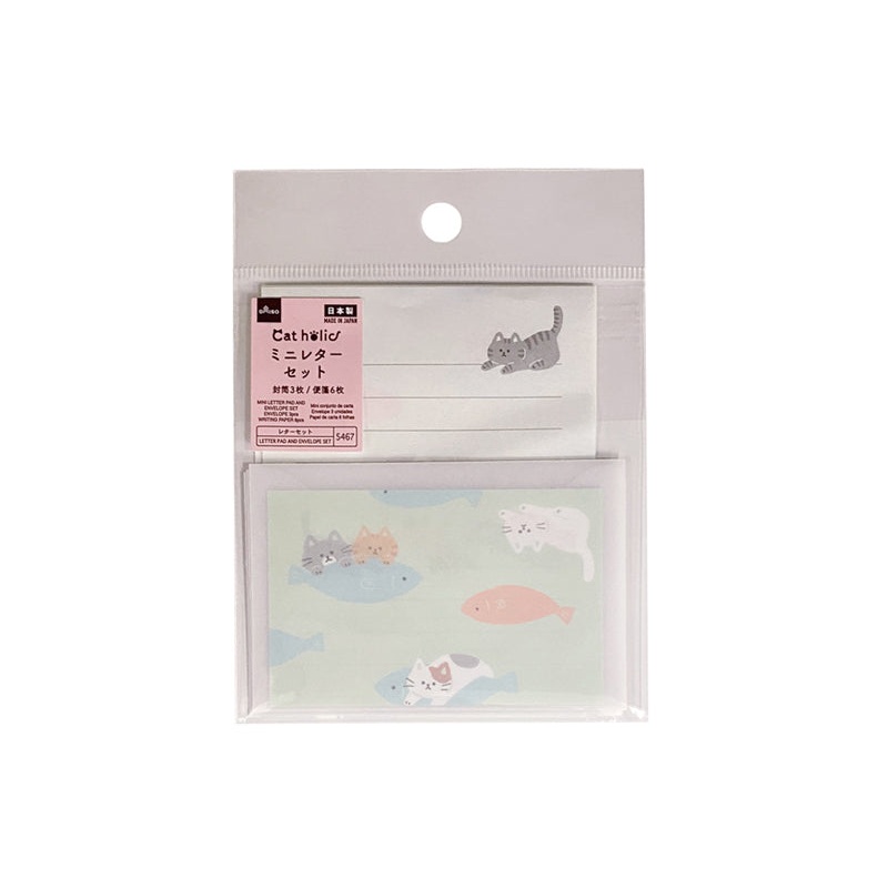 MINI LETTER PAD AND ENVELOPE SET STATIONERY FOR CATS B