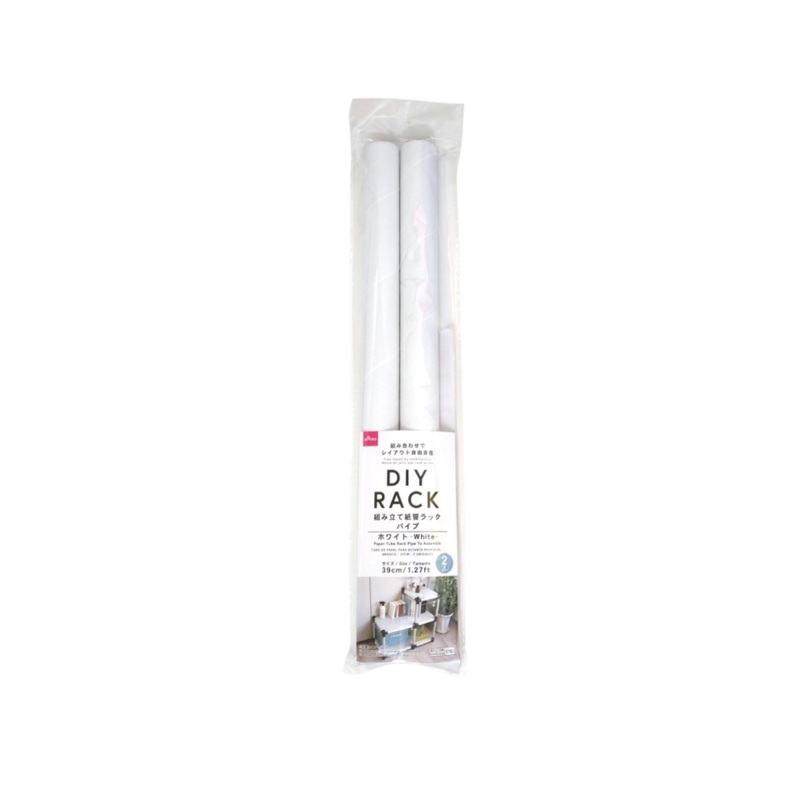 Paper Tube Rack Pipe to Assemble White 1.27ft
