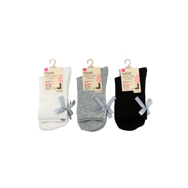 Regular Socks -Ladies - With Back Ribbon-
